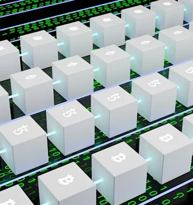 Processor modules seated in rows on a lit circuit board